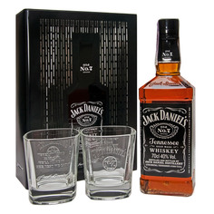 Виски Jack Daniels с двумя стаканами 700 мл
