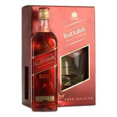 Виски Johnnie Walker Red Label + стакан 700 мл