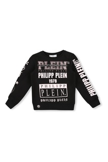 Свитшот с логотипами Philipp Plein Kids