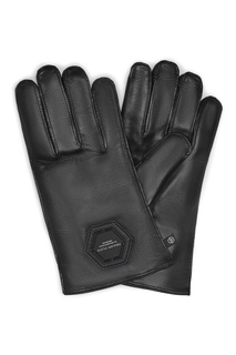 Черные перчатки с символом Philipp Plein