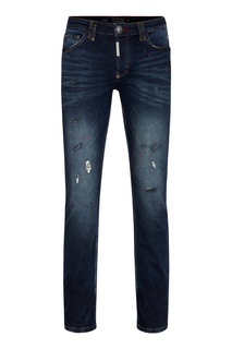 Темно-синие узкие джинсы Philipp Plein
