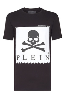 Черная футболка с черепом на груди Philipp Plein