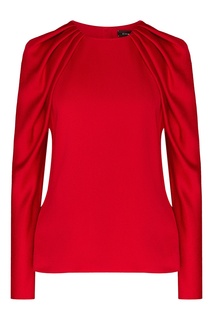 Блуза красного цвета с драпировкой Chapurin