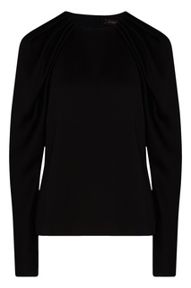 Черная блуза с шелковой подкладкой Chapurin