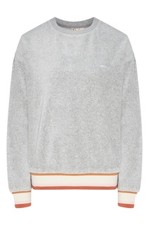 Серый велюровый свитшот Problem Is Out Roxy