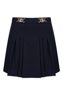 Классическая школьная юбка в складку черного цвета Gucci Kids