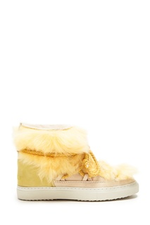 Желтые ботинки с мехом Inuikii