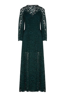 Темно-зеленое кружевное платье макси Yana Dress