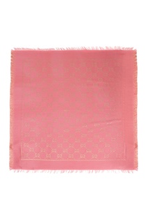 Розовый платок с серебристым узором Gucci Kids