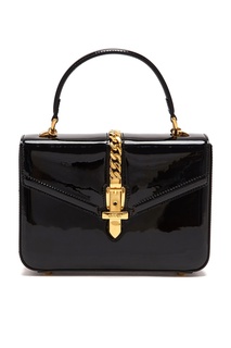 Черная сумка из лаковой кожи Sylvie 1969 Gucci