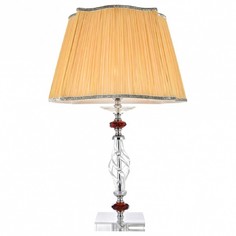 Настольная лампа декоративная 1 CATARINA LG1 GOLD/TRANSPARENT-COGNAC Crystal lux