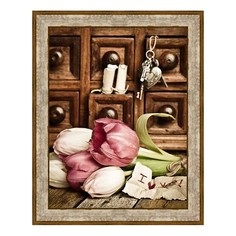 Картина (40х50 см) Тюльпаны ретро BE-103-407 Ekoramka