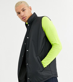 Черный дутый жилет ASOS DESIGN Tall