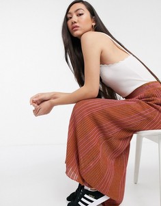 Юбка макси в полоску металлик Soaked In Luxury