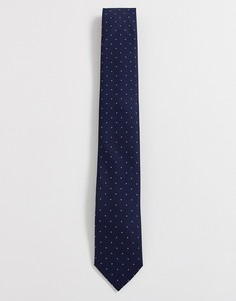 Темно-синий галстук в горошек Jack & Jones