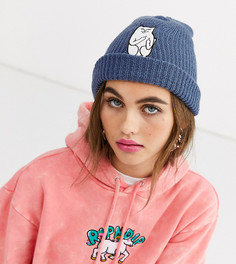 Синя шапка-бини в рубчик RIPNDIP