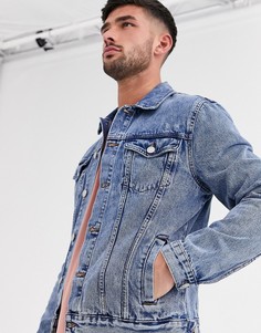 Синяя джинсовая куртка классического кроя New Look