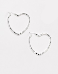 Серьги-кольца с сердечками Weekday