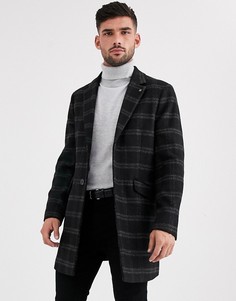 Темно-серое шерстяное пальто Burton Menswear