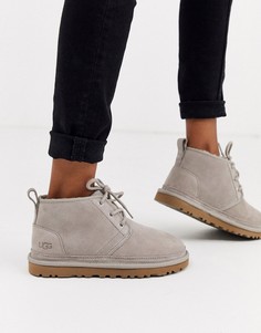 Серые ботинки на шнуровке UGG Neumel