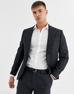 Зауженный пиджак с узором "в елочку" River Island