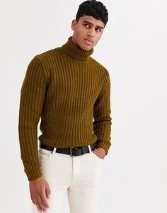 Плотная водолазка цвета хаки ASOS DESIGN