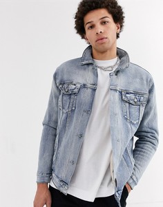 Джинсовая куртка с отделкой из искусственного меха Sixth June