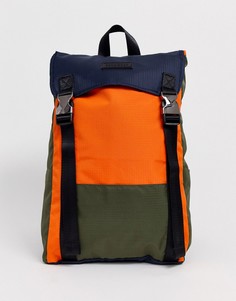 Рюкзак с синими, защитными и оранжевыми вставками Consigned