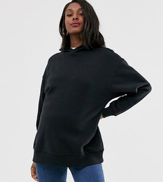 Oversize-худи черного цвета ASOS DESIGN Maternity