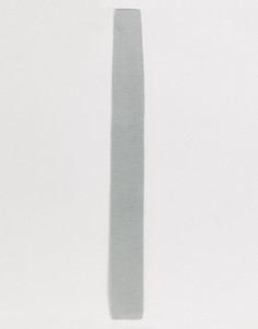 Серый трикотажный галстук Twisted Tailor