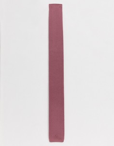 Пыльно-розовый трикотажный галстук Twisted Tailor