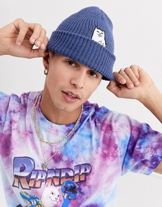 Синя шапка-бини в рубчик RIPNDIP