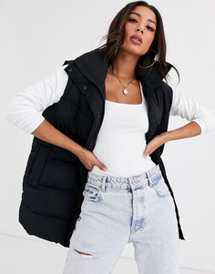 Черный дутый жилет ASOS DESIGN