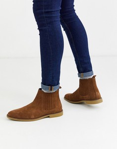 Светло-коричневые замшевые ботинки челси Burton Menswear