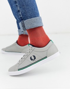 Серые кроссовки с перфорацией Fred Perry Baseline