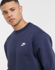 Темно-синий свитшот с круглым вырезом Nike Club