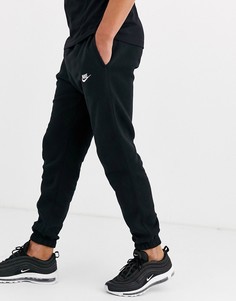 Черные повседневные джоггеры с кромкой манжетом Nike - Club