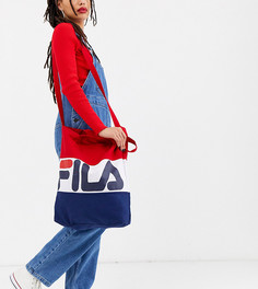 Трехцветная сумка-тоут с логотипом Fila