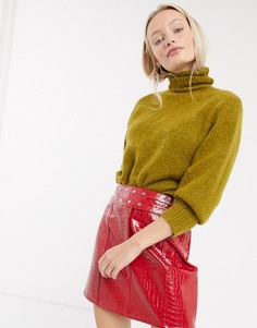 Мини-юбка из искусственной кожи с крокодиловым эффектом ASOS DESIGN