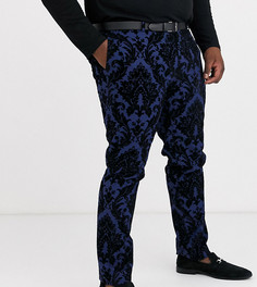 Синие брюки с барочной отделкой Twisted Tailor Plus
