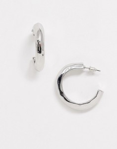 Серебристые витые серьги-кольца Liars & Lovers