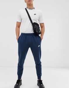 Темно-синие джоггеры с манжетами Nike Club BV2671-410