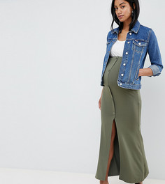 Юбка макси на пуговицах с разрезом ASOS DESIGN Maternity