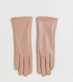 Розовые перчатки из искусственной кожи для сенсорных экранов My Accessories London