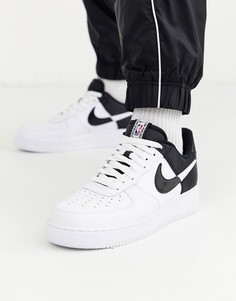 Черно-белые кроссовки Nike Air Force 1 07 BQ4420-100