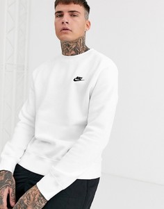 Белый свитшот с круглым вырезом Nike Club