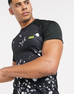 Обтягивающая спортивная футболка с цветочным принтом ASOS 4505