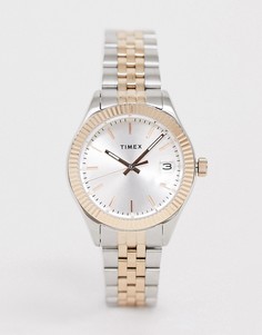 Серебристые наручные часы Timex Waterbury, 34 мм