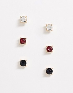 Набор из 3 пар серег-гвоздиков Uncommon Souls