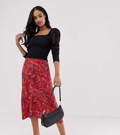 Юбка миди с принтом пейсли на пуговицах Y.A.S